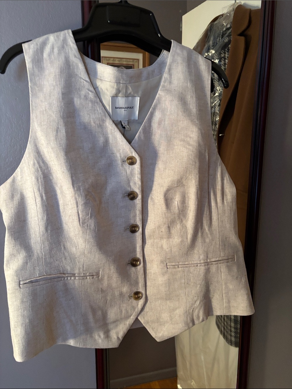 Banana Republic Natural Linen-Blend Women's Vest